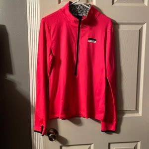 VS PINK ultimate pullover with key hole for thumbs hot pink color like new